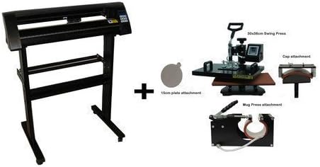 EH721 VINYL PLOTTER CUTTER, OPTICAL EYE WITH 4 IN 1 HEATRESS SWING AWAY 30X38