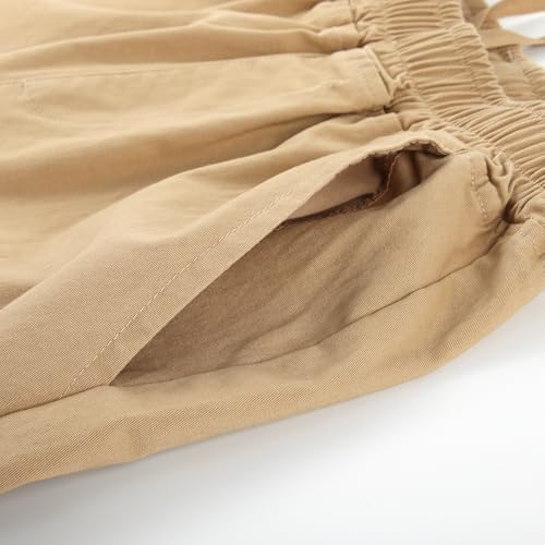 Spring&Gege Boys Jogger Pants Cotton Twill Drawstring Elastic Waist Jogging School Pants4