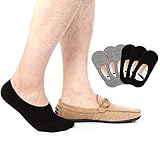 ADFOLF 6 Pack No Show Socks Mens Casual Low Cut Thin Loafers Non Slip Boat Liners (9-13, Grey+Black)