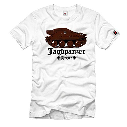 Camiseta Hetzer 38t SdKfz 138.2 blanca para hombres talla XXL coleccionistas de tanques