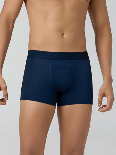 Image of XYXX Men's Dualist Micromodal Colorblock Trunks|Antimicrobial, Regular Fit, No-Marks Waistband|Underwear for Man Combo (Pack of 2)