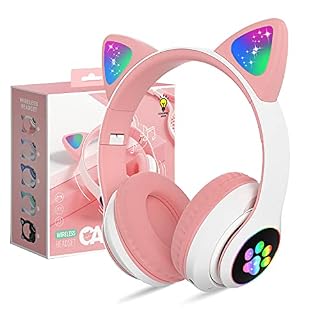 Casques Sans Fil Bluetooth pour Enfants,Oreille de Chat Mignonnes Casque Pliable Audio sans Fil pour Enfants Bluetooth 5… - Les Beatles, Paul McCartney, John Lennon, RIngo Starr, George Harrison