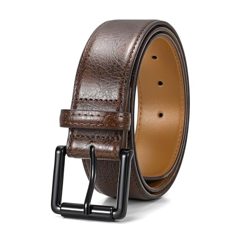 Mens Leather Belt Mens Dress Belt Classic Jeans Suit Pants Belt Work Casual
