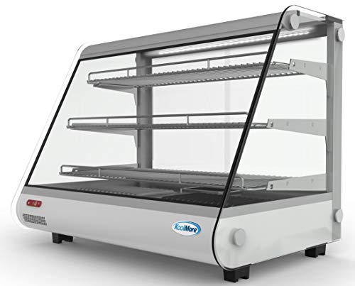 KoolMore 34 in. Commercial Countertop Food Warmer Display Case with LED Lighting - 5.6. cu. ft. in Stainless-Steel (HDC-5C)