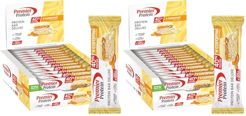 Premier Protein - Protein Bar Deluxe 40% - White Chocolate Vanilla - 12x50g - Low sugar - Low Carb - palmölfrei (Packung mit 2) – Ansicht 1