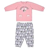 Artesania Baby-Mädchen Chandal Brush Fleece Minnie Jogginganzug, Pink (Rosa C07), One Size (Herstellergröße: 12M)