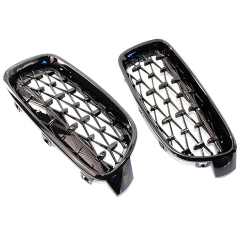 Aptliton 2Pcs BMW Car Front Grille with Meteor-Style, Kidney Grilles for BMW 3 Series F30/F35 (2012-2019), Gloss Black - Image 2