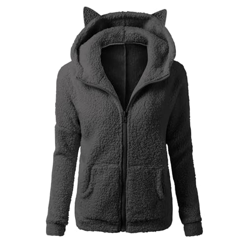 GOFULY Zip Up Hoodie Women Plus Size Fleece Lined Winter Fall Sherpa Jackets Lightweight Cute Coats With Pockets Warm Outfits
