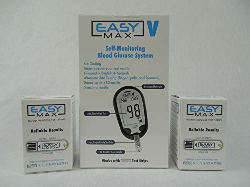 100 Easymax Test Strips with EasyMax V talking meter