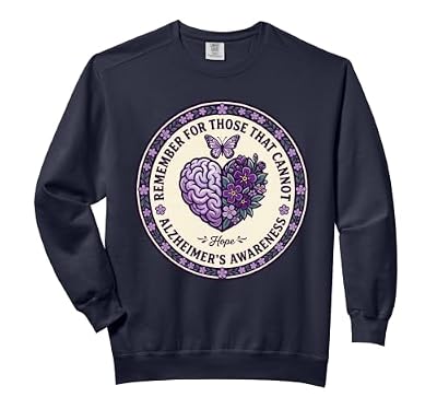 Purple Squad Alzheimer Awareness Ribbon Support Team Comfort Colors Adult Sweatshirt
