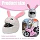 GXGM Motorradhelm Abdeckung Motorrad Lustige Cartoon Plüsch Helm Schutzhülle,Niedliche Kaninchen-Helmüberzug,Zubehör Für Motorradhelme,Personalisierte Passend Für Vollhelme