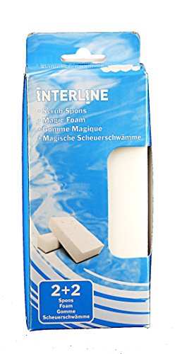 Interline 57600509 Piscine Scrub éponges, Blanc, 30 x 30 x 30 cm