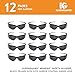 KleenGuard™ V30 Nemesis™ Safety Glasses (25688), with Mirror Coating, Smoke Lenses, Black Frame, Unisex Sunglasses for Men and Women (Qty 12)