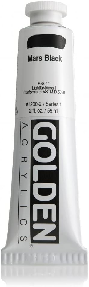 Pro-Art Golden Heavy Body Acrylic Paint 2 oz.-Mars Black