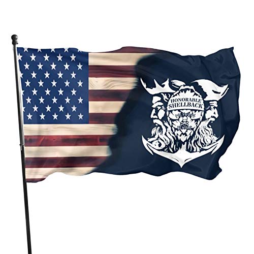 Itupzii Navy Shellback Veteran Flag - Brass Grommets Vivid Color 3x5 Feet Home Decoration,Garden Decoration,Outdoor Decoration,Holiday Decoration,Farm Decoration,Anniversary Decoration