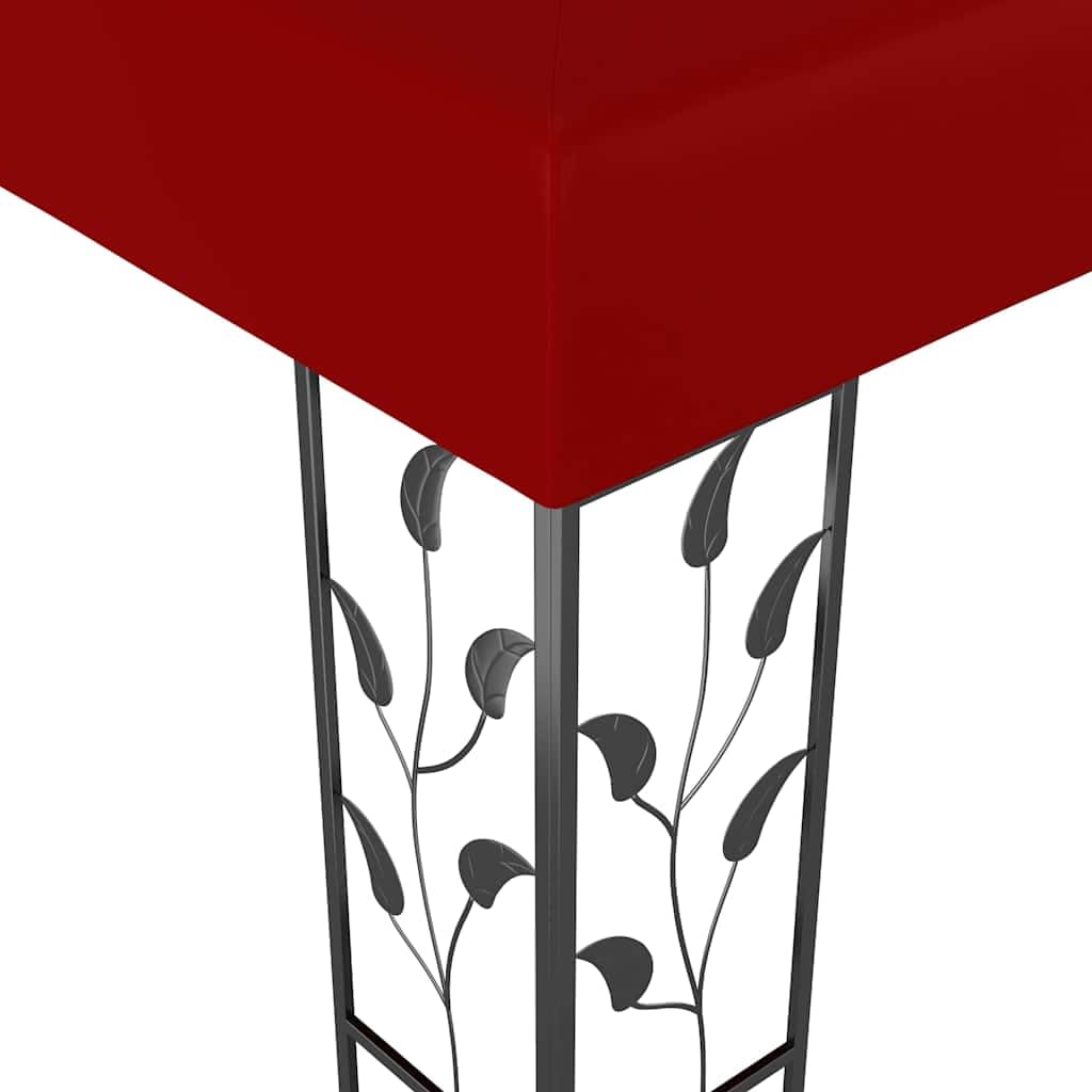 Belvédère 3x3 m Bordeaux Acier