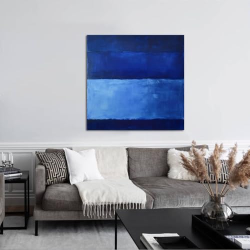 Œuvres modernes sur toile bleu marine avec structure interne 50x50cm - 2