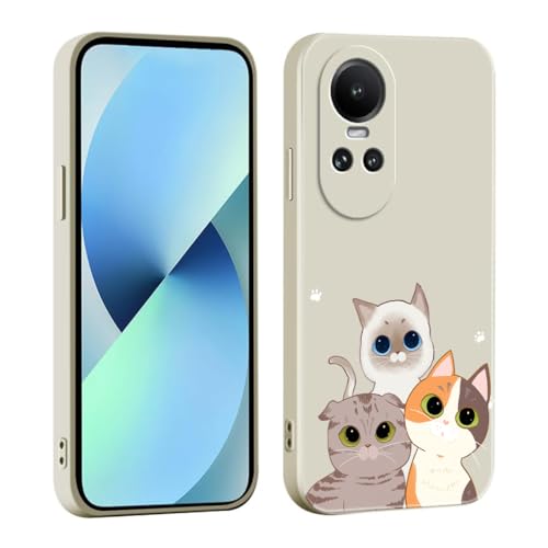 WOKEZ Kattmönster Telefonfodral för Oppo Reno10 5G / Pro 5G