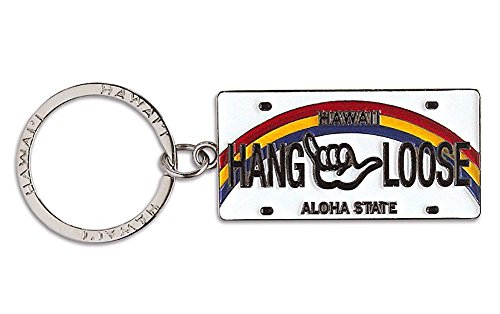 Welcome to the Islands Hawaiiana Keychain Metal License Plate Hang