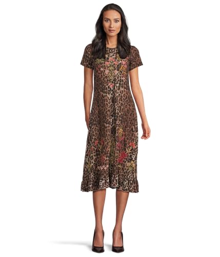 Johnny was Women's Short Sleeve Ruffle Hem Dress Malaya