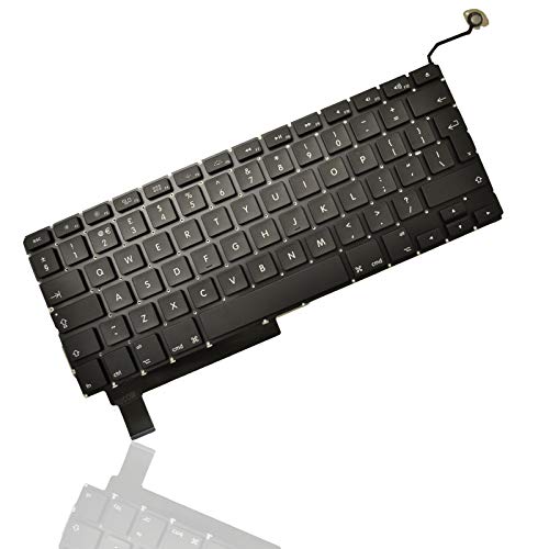 Keyboard Compatible with Apple MacBook Pro 15 Inch A1286 Keyboard UK English with Backlight Lighting 2009 2010 2011