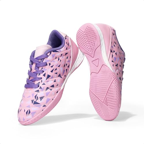 DREAM PAIRS Boys Girls Indoor Sneakers Lace Up Sport Athletic Casual IC Youth Futsal Football Soccer Shoes for Little/Big Kid4