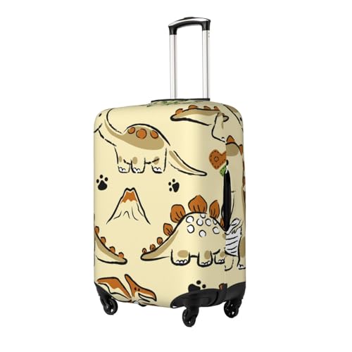 Cartoon Dinosaurs,Cute Dino Print Luggage Cover Elasticated Suitcase Covers TSA Approved Stylish Scratch Washable Resistant Case Protector for Kids and Adults2