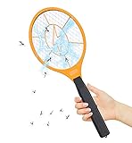 Fullsexy Eléctrico Mosquito Matamoscas Matamosquitos Eléctrico Amarillo, para Uso En Interiores Y Exteriores 2500 V