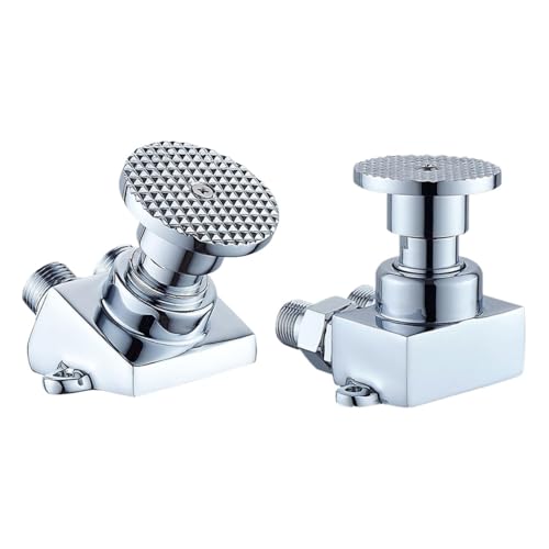 Sink Tap Basin Faucet Floor Foot Pedal Control Switch Copper Single Cold(Slant type)
