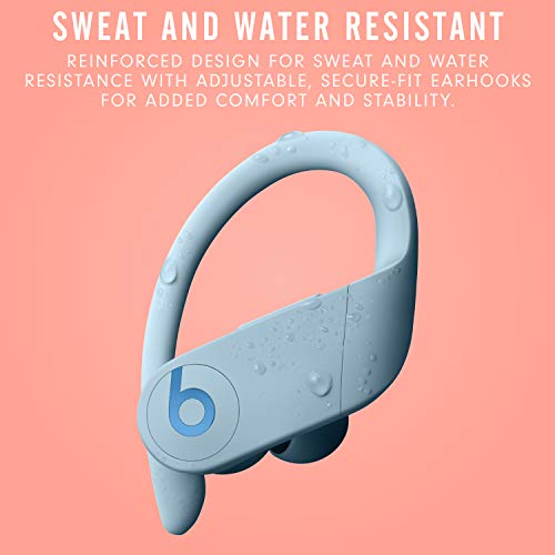 Image of Powerbeats Pro Wireless Earphones - Apple H1 Headphone Chip, Class 1 Bluetooth, 9 Hours of Listening Time, Sweat Resistant Earbuds, Built-in Microphone - Glacier Blue