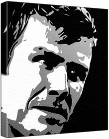 David Beckham (100% Original Painting. Not A Print ) Acrylic Paint On Deep Framed Canvas (60 x 50 x 1.8 cm) 3-Colour Black/Grey/White-image-30