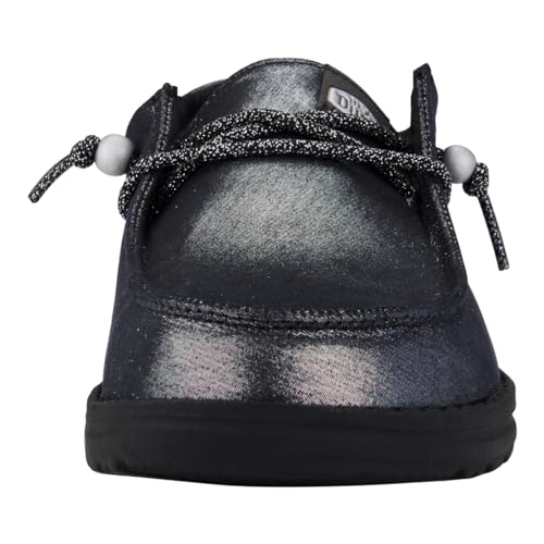 Image of HEYDUDE Women's Wendy Metallic Sparkle Slip On Shoes | Stylish Fashion Loafers for Women | Lightweight & Comfortable