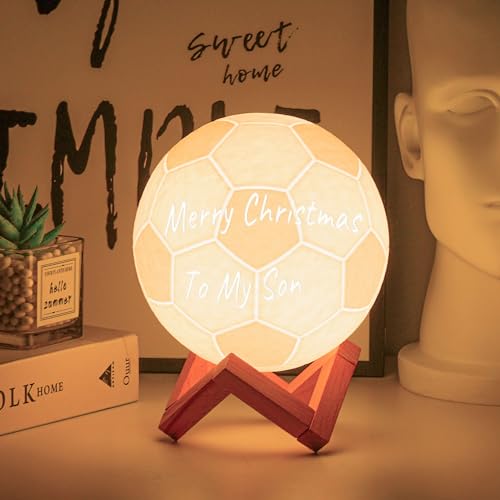 Lámpara de noche balón de fútbol para niños con control remoto miniatura 2