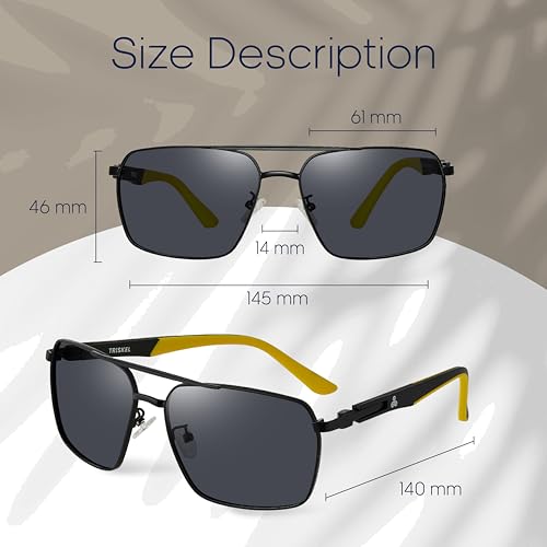 Florence Sunglasses Womens & Mens Glasses - Timeless Aviator Design with Durable Metal Frame Polarized2