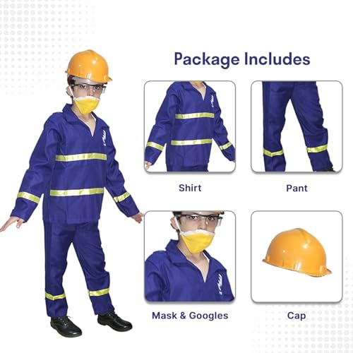 Image of Kaku Fancy Dresses Our Helper Costume for Boys & Girls | Social Helper Doctor, Nurse, Fireman, Postman, Teacher, Farmer Dress For Kids