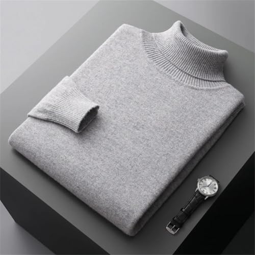 Men’S Merino Wool Cashmere Turtleneck Pullover Sweater Knitted Warm Loose Solid Thick Casual Long Sleeve Jumper Top4