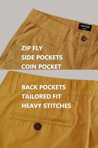 Khaki Pants for Short Men 27" Straight Slim Fit Men’s Dress Chinos Pants Stretch Smart Casual Trousers4