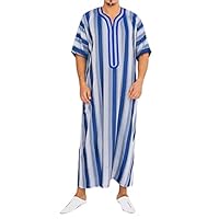 Djellaba Homme Marocaine Tenu Africaine Kurta Mariage Jelaba Musulman Deguisement Arabe Chemise Dengri Tunisien Qamis T-Shirt Africain Costume Indien Robe De Priere Musulmane Caftan Marocain