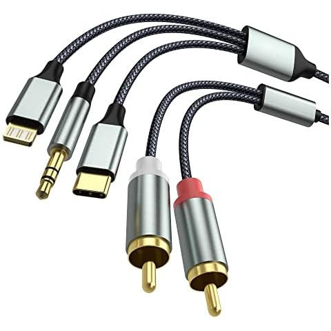 Cable Cinch 3 en 1 USB-C/2RCA/3.5 Jack 1M Askoppo Cover