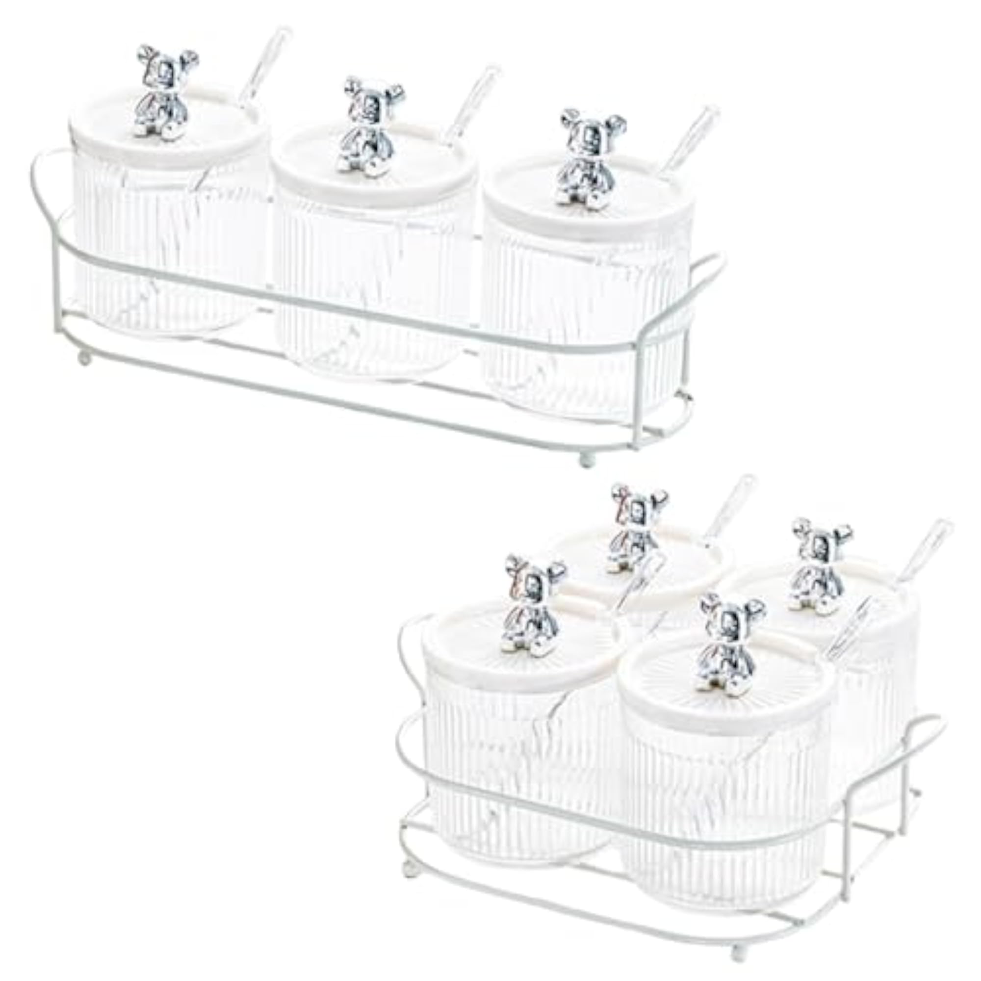 Clear Spice Pots Container Set for Seasoning