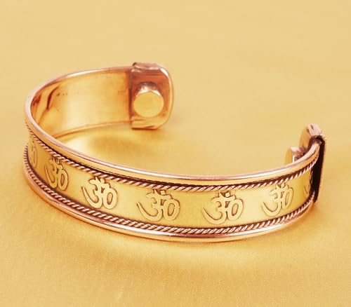Touchstone Copper Bracelet Tibetan Style. Hand Forged with Solid and High Gauge Copper for Women Men. Hindu Spiritual Message4