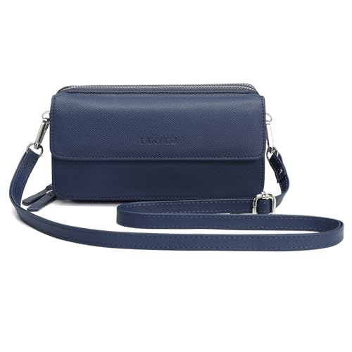 Image of Lanyani RFID Crossbody Wallet Wristlet Purse with Phone Pocket For Women Vegan Leather