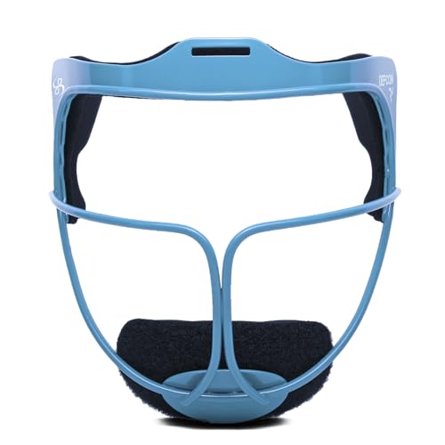 Boombah DEFCON Advanced Steel Fielder's Mask Columbia Blue - Size Adult