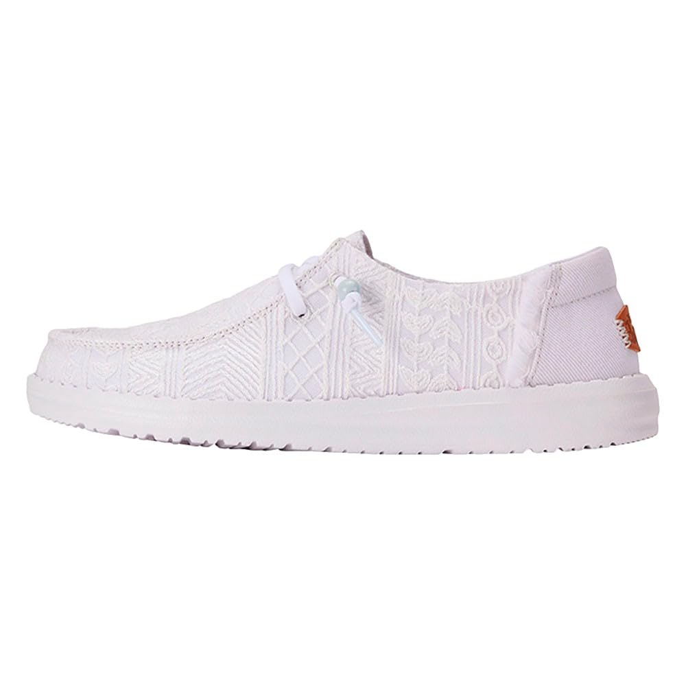 Hey Dude Wendy Crochet Lace White Mokassin