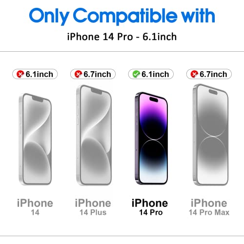 Ambison [2 Pack Matte Glass Screen Protector Designed For Iphone 14 Pro, Dynamic Island Compatible/Install Frame/Bubble Free/Anti-Glare, 9H Tempered Glass Clear For Iphone 14 Pro 2022 6.1Inch #TOP1