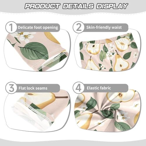 Pear Blossom Girls Leggings Soft Stretch Workout Yoga Dance Pants for Kids Casual Tights3