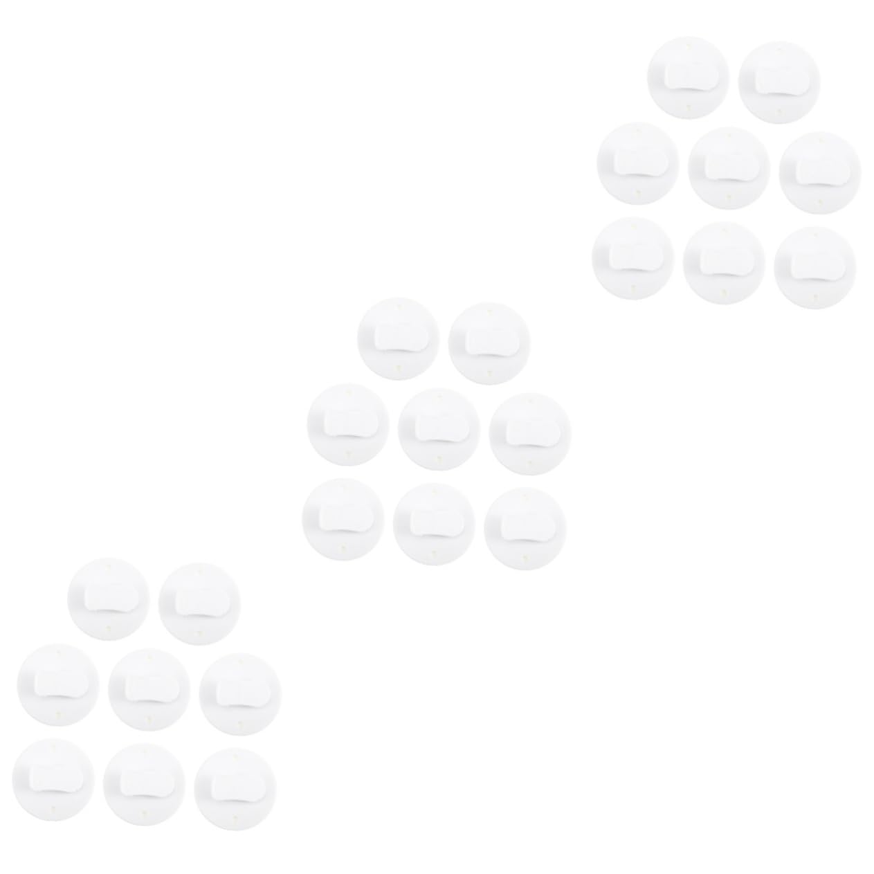 GLEAVI 3sets Bathing Curtain Clips Windproof Wall Adhesive Splashes Stop Clamp for Shower Curtains Minimalist Design for Smooth Surfaces 8pcs*3