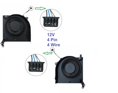 Image of CPU+GPU (Pair) Cooling Fan for Lenovo Legion 5i / Legion 5-15IMH05 / 5-15IMH05H / 5-15ARH05 / Y7000 R7000 2020 Series Laptop /Lenovo Legion 5 15ARH05 Lenovo Legion 5 15IMH05H (12 Volt Fan)