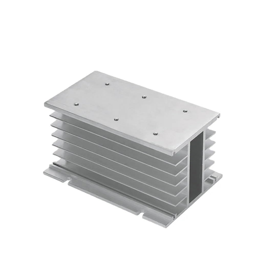 Relais statique triphasé 40A SSR avec radiateur aluminium blanc 150x100x80mm H-150