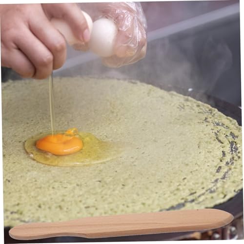 MUELODSIC 木製パンケーキクレープスプレッダー スパチュラ 均一な厚さの生地伸ばし な天然木素材使用 家用調理器具 手作りクレープ作りに
